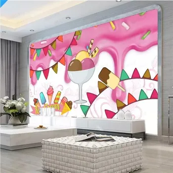 Сладкиши за готвене заведения за хранене на торти background wall, специализирана в производството на тапети-фрески