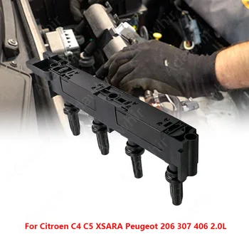 Пакет бобини за запалване за Peugeot 206 307 406 2.0 L RFN RFR Citroen C4 C5 XSARA 2.0 L 597075 597098 9463264180 9634131480 96341313