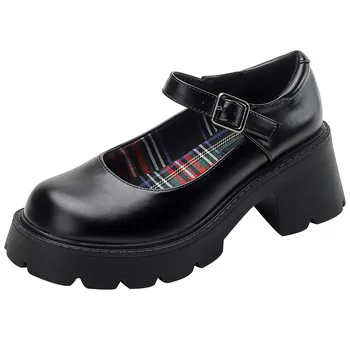 2023 Дамски Обувки Mary Jane, Дамски Реколта Обувки за момичета на Висок ток и платформа, Обувки в стил Лолита
