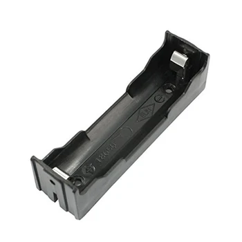 Черен Пластмасов 1x18650 Батерия Кутия За Съхранение за Носене 1 Слот Начин само Батерии Клип на Притежателя Контейнер