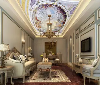 Европейските ангелски тавани класическа великолепна Фреска, Хол, Кабинет, Спалня за монтаж на Таван тапети De Parede