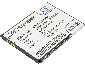 Батерия CS 1450mAh / 5.36 Wh за USCellular ADR3045, One Touch Shockwave CAB60BA000C1, TLiB60B
