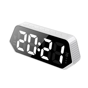 Digital Alarm Clock С Приспивателните Пътен Alarm Clock Силен Будилник С Регулируема Сила На Звука Огледален Часовник С Аларма За Спални