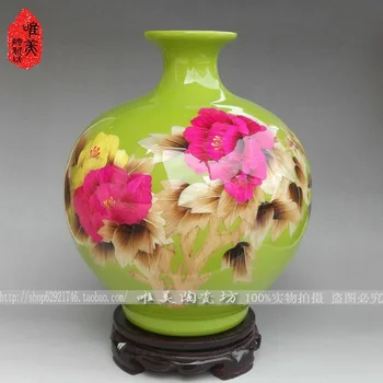 Цзиндэчжэнь керамична ваза от слама Китайската червена ваза бутилка нар