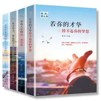 4 Книги / Набор от Китайската Книга Вдъхновяваща Книга за възрастни на Уникални Романи за живота на Книги Libros Могат да Научи китайски Език, с Написването на Роман За възрастни