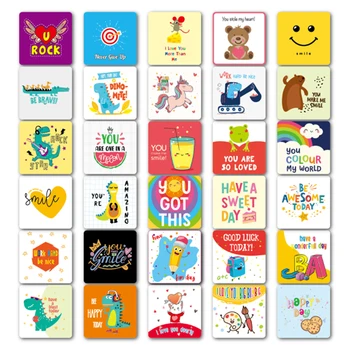 60 Бележки в полето за обяд за деца, прекрасни, вдъхновяващи и мотивиращи картички с позитивно мислене за теб, за момчета и момичета, кутия за обяд