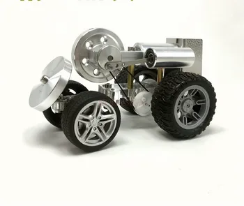 физически експеримент Образователна играчка двигател на Стърлинг автомобилен режим на парна кола микро генератор мини двигател сам количка волан