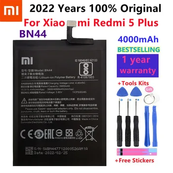 2022 Година 100% Оригинален Телефон BN44 За Xiaomi Redmi 5 Plus Взаимозаменяеми Батерия 4000 mah с безплатни Инструменти
