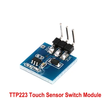 1 бр. TTP223 Капацитивен Сензорен датчик Превключвател Цифров Модул Сензорен модул DC2.5V-5.5 В режим джогинг или самостоятелно блокиране с led лампа
