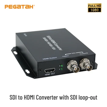 SDI в HDM Конвертор Поддръжка на 3G HD SDI HDM изходния сигнал на аудио и изображението вграден SDI Loopout за Тестер Камера Конвертор