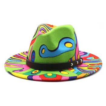 Фетровая шапка на Fedora с равен брой гласове-боя, фетровая шапка-кофа, джаз шапка с голяма периферия, бейзболна шапка, дамска лятна шапка, мъжки кепкаженская