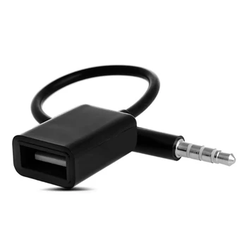 3,5 мм Plug AUX Аудио Конектор За свързване към USB 2.0 Женски Конвертор Кабел Кабел Fr Автомобилен MP3