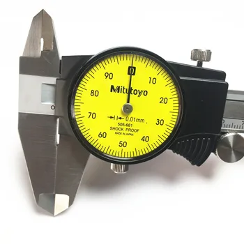 Mitutoyo inmm Штангенциркуль 505-681 0-150 мм 505-682 0-200 Висока точност 0,01 мм Точност Микрометър Измервателен Инструмент от Неръждаема Стомана