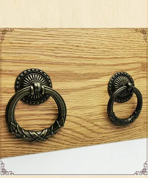 Ретро старо подвесное пръстен мебели за дома врата дръжка дръжката на античен бронз чекмеджето на шкаф за обувки шкаф кухненски шкаф дръжка на шкафа дръжка