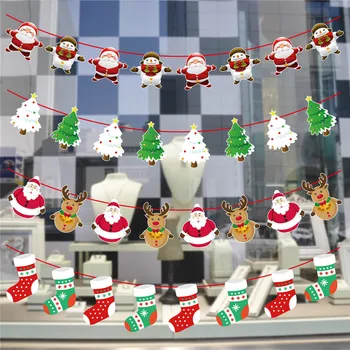 2022 Нови Коледни Банери Дядо Коледа Банер Снежен Човек Лосове Флаг Коледни Елхи Банери Декор Весел Коледен Декор За Дома