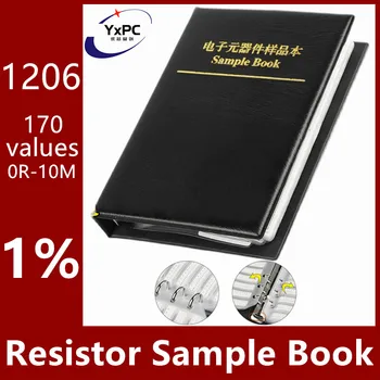 170 Стойности на x 50 бр SMD 1206 Чип Резистор Гама от Комплект 1% SMT 170 Стойности 0R-10M образецът на Книгата безплатна доставка
