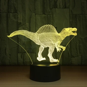 2018 нов гръбначния стълб назад дракон 3D лека нощ умен дом настолна лампа енергоспестяващи led светлини USB стерео светлина детски подарък светлини