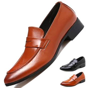 Мъжки кожени обувки Модни маркови лоферы Мъжки Ежедневни Обувки Chaussures Casual En Cuir Удобни Дишащи Оксфорд обувки