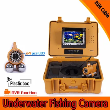 20 М 7-Инчов TFT-LCD Цветен Дисплей HD Камера За Подводен Риболов CMOS Обектив С Функция DVR Рыболокатор Двойна Висулка