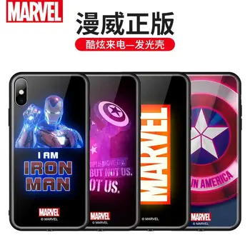 2022 Marvel Светещи Калъфи За Телефони с ЖЕЛЕЗЕН ЧОВЕК за iPhone 11 Pro Max XR XS MAX 8 x 7 SE 2020 Делото