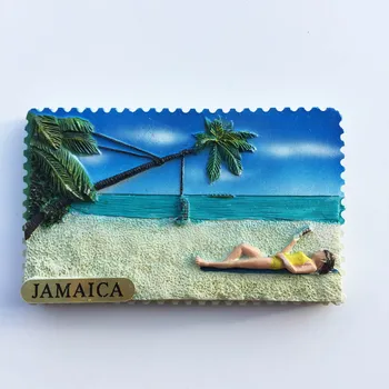QIQIPP Ямайски плаж слънчевите бани туризъм сувенирни изделия магнитен магнит за хладилник