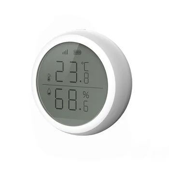 LCD Дисплей Smart Zigbee Сензор за Температура И Влажност на въздуха Домашен Влагомер, Термометър за Откриване на Промени на Hristo APP