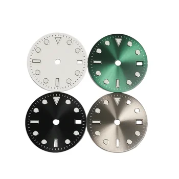 Аксесоари за часовници с модифицираните циферблат 29 мм GMT Скали с четири Стрелки зелен светлинен подходящ за японски механизъм NH34