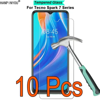 10 бр./лот За Tecno Spark 7 7T Pro 7P 9H Твърдост 2.5 D Закалено Закалено Стъкло Филм Протектор на Екрана Защитно Защита