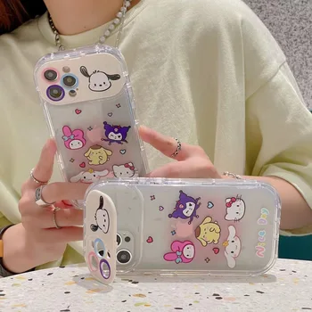 Sanrio Hello Kitty Невидимо Огледало За Грим Калъфи За Телефони За iPhone 14 13 12 11 Pro Max XR XS MAX Делото